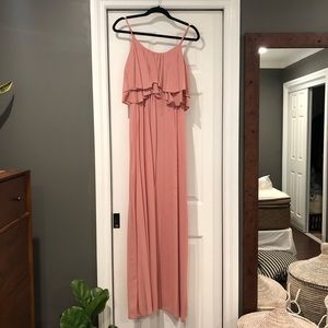 Blush pink maxi dress